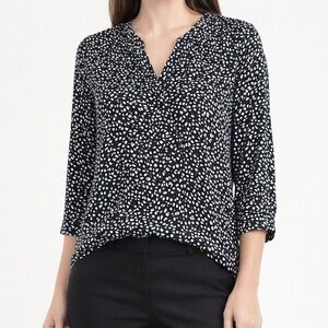 JACHS Girlfriend NY Abstract Print Blouse Black White Size S NWT Flowy Modern